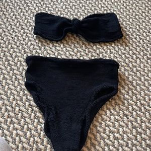 Hunza G Black Bikini High Waisted